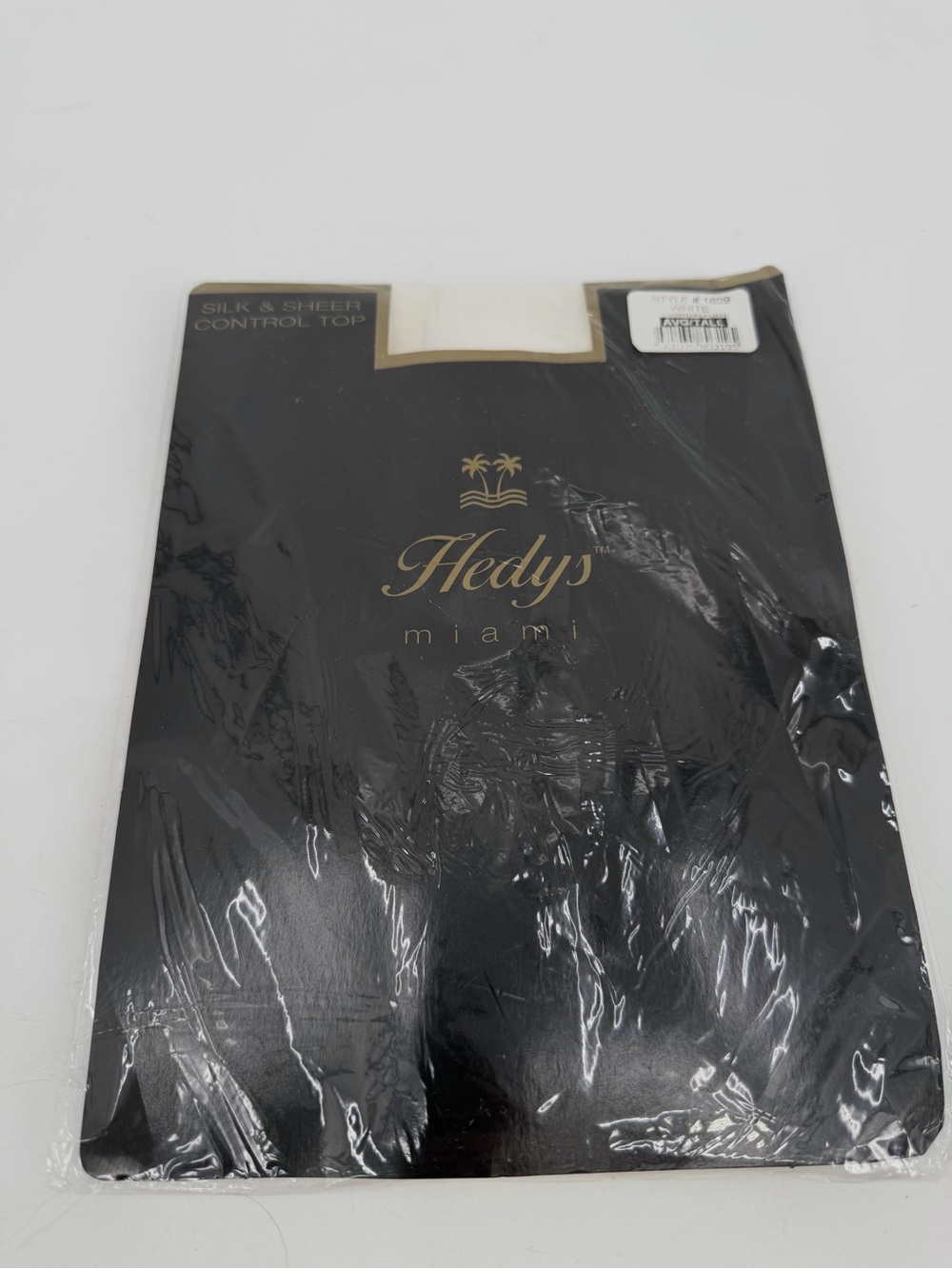 Hedy's Miami Pantyhose AVE/TALL White Silk & Sheer Control Top VTG SEALED